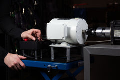 Technician adjusts speed (RPM) for Back EMF test
