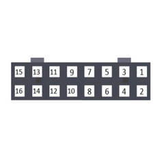 16 Position 2 Row DF11 Hirose