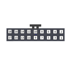 18 Position 2 Row Micro-Fit Molex