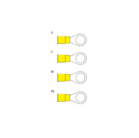 4 Position Flying Leads with Size M12 Eyelet Terminals