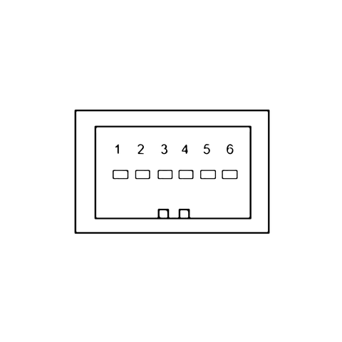 6 Position 1 Row Dynamic TE Connectivity