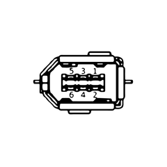 6 Position 2 Row Firewire Molex