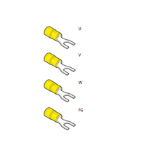4 Position Flying Leads with SIze M8 Eyelet Terminals