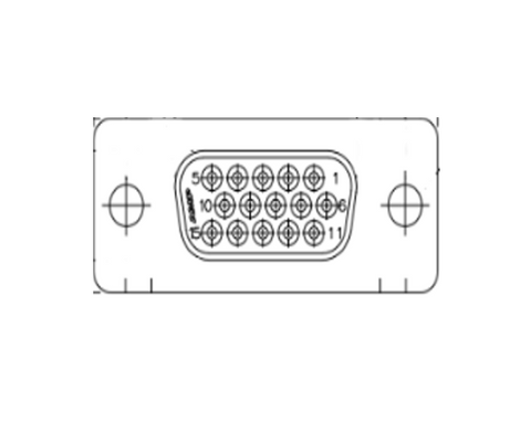 15 Position 3 Row HD D-Sub Amphenol