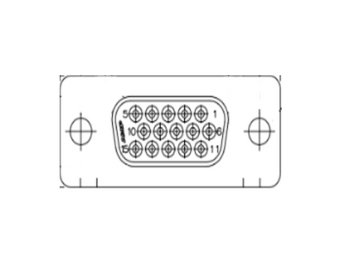 15 Position 3 Row HD D-Sub Amphenol