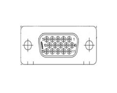 15 Position 3 Row HD D-Sub Amphenol