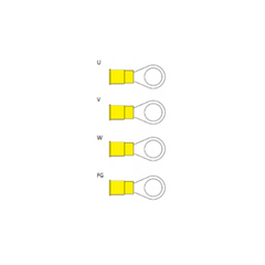 4 Position Flying Leads with Size M12 Eyelet Terminals