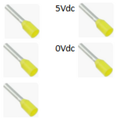 5 Position Flying Leads with Ferrule Contacts