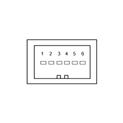 6 Position 1 Row Dynamic TE Connectivity
