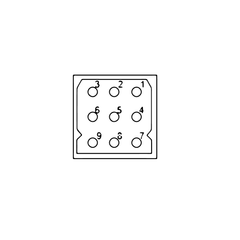 9 Position Matrix Row SMS Souriau