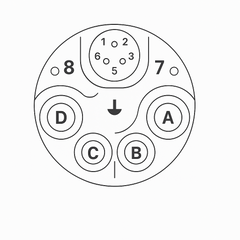 13 Position Size M23 DIN TE Connectivity Connector 