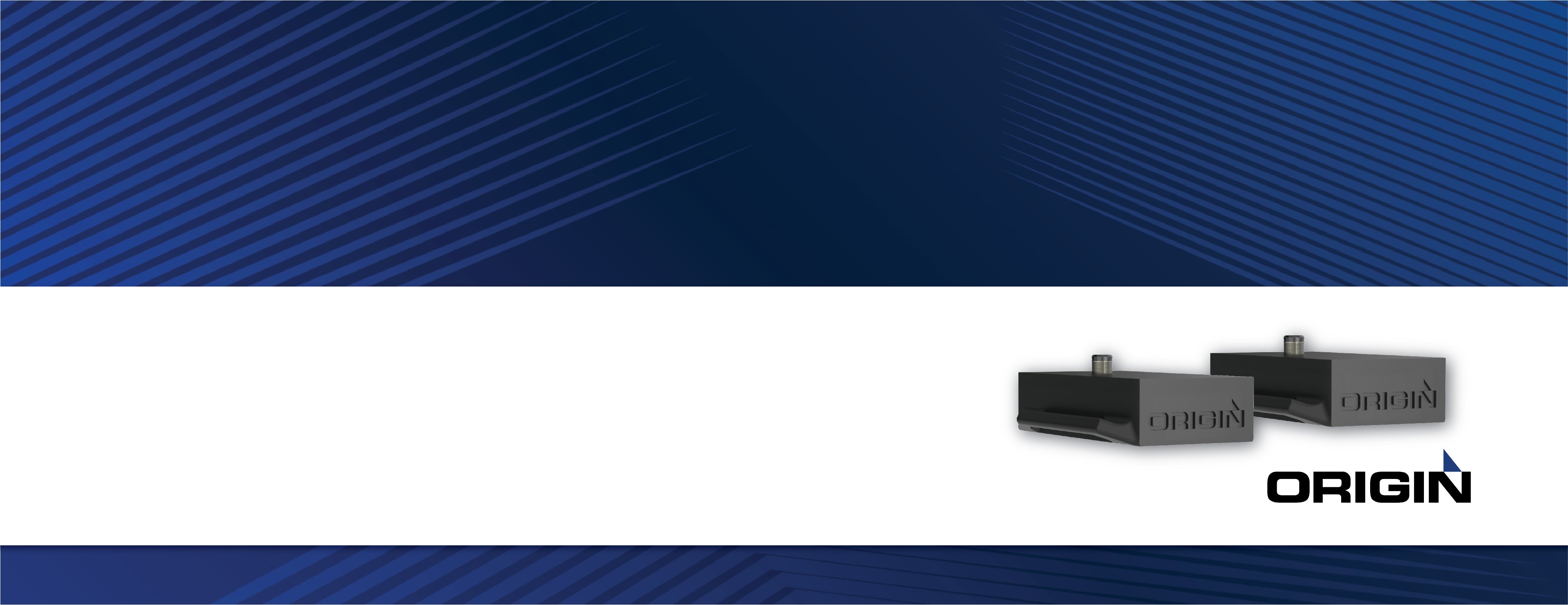 Hero Image with Blue Gradient Background ORIGIN 2 Sensor Nodes in Right Corner