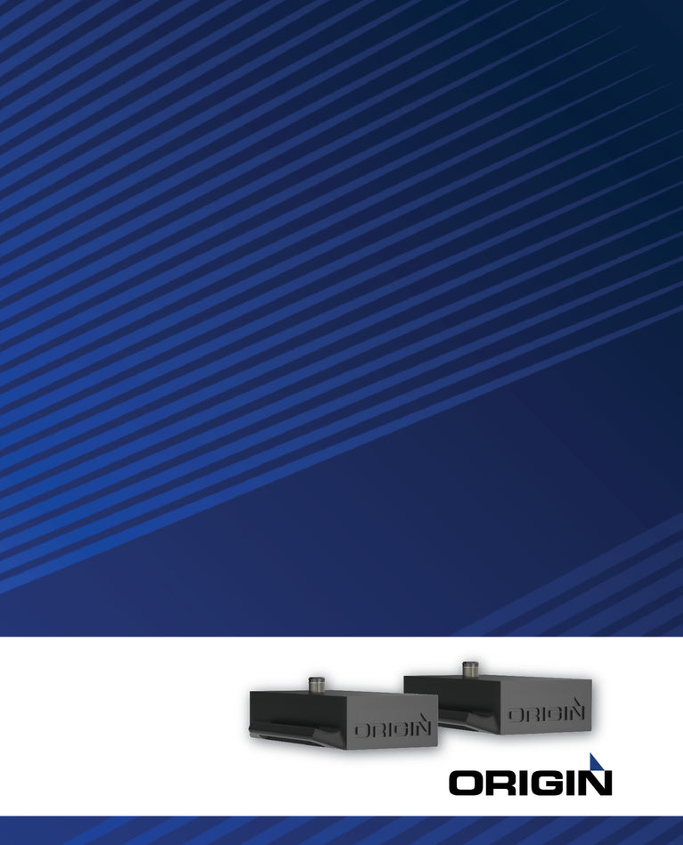 Hero Image with Blue Gradient Background ORIGIN 2 Sensor Nodes in Right Corner